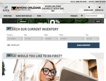 Tablet Screenshot of myersorleansgm.com